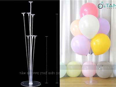 Bộ trụ bong bóng 7 nhánh để bàn nhựa tháo lắp PKBB-TRU7